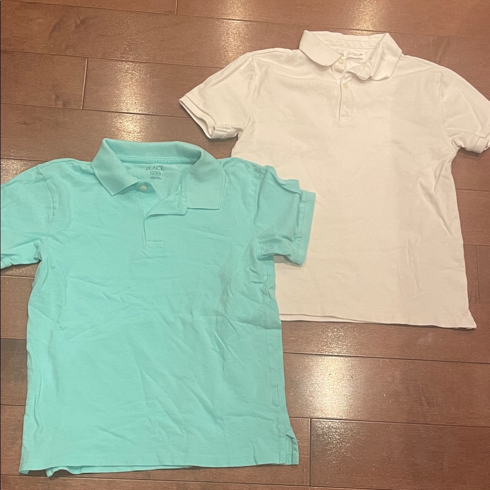 Polo Shirt Set - White and Aqua